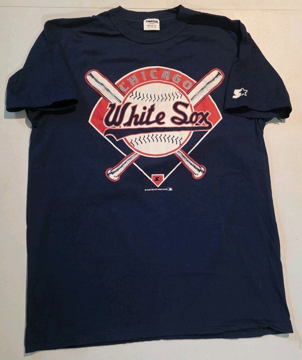 Vintage 1989 Starter Chicago White Sox T-Shirt Made USA XL MLB